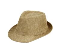 FULUJIDI Fedora Trilby Filzhut Hut Leinen Tuch Panama Solid Jazz Hut Cowboy Männer Sonnenhut Eimer Hut Für Männer Flachs-Khaki