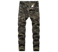 FULUJIDI Jeans Pantalon Herren Elastische Tarn Hose Lässig Schlank Fit Mit Mehreren Taschen Herren Hosen 30 8013 Tarnung
