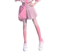 FULUJIDI Strümpfe Frauen Sexy Strumpfhose Strumpfhose Farbverlauf Strumpfhose Dünne Transparente Weibliche Strümpfe Einheitsgröße Rosa