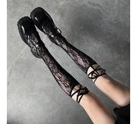 FULUJIDI Strümpfe Frauen Spitzensocken Niedliche Rosa Schleife Süße Mesh-Socken Spitzensocken Einheitsgröße 8