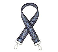 FULUJIDI Taschenriemen Bunt Gurt Frau Bunt Gurt Für Cross Body Messenger Umhängetasche Verstellbare Bestickte Gürtel Träger Zubehör 6-Silber