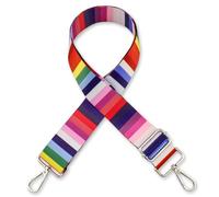 FULUJIDI Taschenriemen Damen Bunte Stoff Schulter Gurt Lady Bag Zubehör Verstellbare Abnehmbare Breite Schulter Cross Body Messenger Nylon Bag Strap 7-Silber