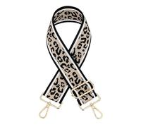 FULUJIDI Taschenriemen Leopard Frauen Tasche Gurt Handtasche Gürtel Breite Schulter Tasche Gurt Ersatz Gurt Zubehör Tasche Teil Verstellbare Gürtel Für Tasche Goldmetall Leopard
