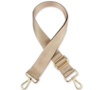 FULUJIDI Taschenriemen Nylon Umhängetasche Gurt Breite Ersatz Tasche Strap Reine Farbe Damen Nylon Messenger Bag Zubehör Tasche Träger Beige-Gold
