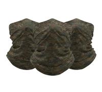 FUN FAN LINE - 3er Pack Multifunktionale Schlauchschals für Damen und Herren | Thermischer Winter-Nackenschal für Motorrad, Radfahren, Laufen und Wandern | Halstuch Stirnband (Militär)