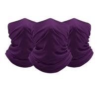 FUN FAN LINE 3er-Set Multifunktionale Schlauchtücher Unisex - Lila