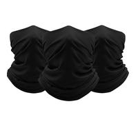 FUN FAN LINE 3er-Set Multifunktionale Schlauchtücher Unisex - Schwarz