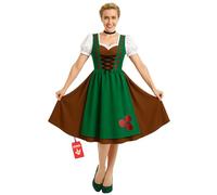 Fun Shack Dirndl Damen Kostüm, Trachtenmode für Oktoberfest, Langes Dirndlkleid, Perfekt für Festlichkeiten, L