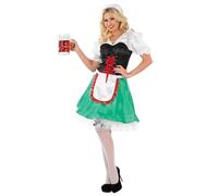 Fun Shack Dirndl Kostüm Damen, Bayerisches Halloween Kostüm Damen, M | Grünes Trachtenkleid & Schürze, Bayerischer Trachtenstil, Zum Überziehen, Perfekt für Halloween, Ideal zum Verkleiden