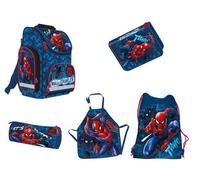 Fun Unlimited Products Schulranzen Set Marvel Spider-Man dunkelblau/rot 5 Teile
