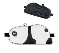 FUNAUPGO Niedliche Panda Augenmaske für Seitenschläfer, Süße Tier Lustige Schlafmaske 3D-Augenhöhlen Augenbinde Reise Schlafbrille für Kinder Mädchen Jungen Mädchen Damen (Panda, Weiß&Schwarz)