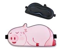 FUNAUPGO Niedliche Schweinchen Augenmaske für Seitenschläfer, Süße Tier Lustige Schlafmaske 3D-Augenhöhlen Augenbinde Reise Schlafbrille für Kinder Mädchen Jungen Mädchen Damen (Schweinchen, Rosa)