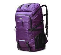 Funien 80L Bergsteiger-, Wasserdicht, Outdoor-Lauftasche, Fahrradtasche, Große Kapazität, Reittasche, Atmungsaktiv, Joggen, Reisen, Tagesrucksack, Tasche für Reiten, Laufen, Wandern, Camping (Lila)