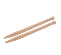 Funien Häkelnadel aus Holz, 3-teiliges Set, Umweltfreundliche Stricknadel-Handwebwerkzeuge für Schal, Pullover, Decke, Ideal für Bastelliebhaber (Ein Paar 15 mm)