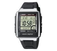 Funkchronograph CASIO FUNK, schwarz, Armbanduhren, Kinder, Quarzuhr, Armbanduhr Herren, Digitaluhr,Funkuhr, Resinarmband,Weltzeit (483735-0) schwarz