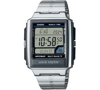 Funkchronograph CASIO FUNK, silber (silberfarben), Armbanduhren, Herren, Quarzuhr, Armbanduhr, Herrenuhr, Digitaluhr, Edelstahlarmband,Weltzeit (570399-0) silberfarben