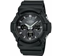 Funkchronograph CASIO G-SHOCK, schwarz (schwarz, schwarz), Armbanduhren, Herren, Quarzuhr,Armbanduhr,Herrenuhr,Weltzeit, bis 20bar wasserd.Resinarmband (55518120-0) schwarz, schwarz