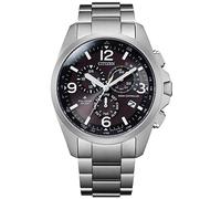 Funkchronograph CITIZEN "Promaster Land", silber (silberfarben, schwarz), Armbanduhren, Herren, Funkchronograph, Armbanduhr, Herrenuhr, Solar, Datum, Stoppfunktion, Saphirglas (30108144-0)