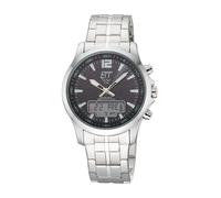 ETT Eco Tech Time EGA-11715-21M Funk-Solar Herrenuhr Professional Worldtimer Schwarz