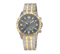 ETT Eco Tech Time EGT-11722-52M Herrenuhr Funk-Solar Professional Worldtimer Zweifarbig