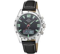 Funkchronograph MASTER TIME "Sporty", schwarz (schwarz, schwarz), Armbanduhren, Herren, Armbanduhr, Quarzuhr, Herrenuhr, automatischer Kalender (63902263-0) schwarz, schwarz