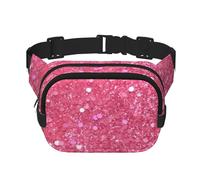 Funkelnde rosa Glitzer-Gürteltasche, kleine modische Umhängetasche, leichte Schultertasche, Brusttasche, Bauchtasche für Damen und Herren, Laufen, Workout, Wandern, Reisen