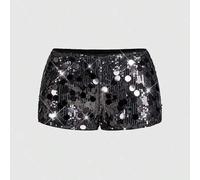 Funkelnder schwarzer Mini-Rock für Frauen, Abschlussfeier, Ostern, Konzert, Nashville-Urlaub, sexy Punk-Streetwear mit ultra-tiefer Taille und ultra-k