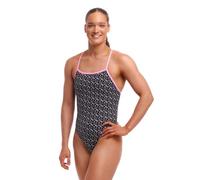 Funkita Damen Sommer Fish Tie Me Tight One Piece, Schwarz , 40