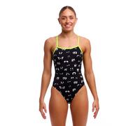 Funkita Eye Spy Badeanzug Damen zum Binden chlorresistent und schnelltrocknend, Größe:36