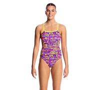 Funkita Single Strap One Piece Swimsuit Women Dotty Dash Größe DE 34 | US 30L 2017 Schwimmanzug