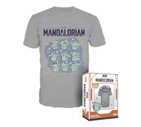 Funko Boxed Tee: Mandalorian - Grogu (The Child, Baby Yoda) On Ship - Large - Star Wars: The Mandalorian S9 - T-Shirt - Kleidung - Geschenkidee - Kurzärmeliges Top Für Erwachsene Männer und Frauen
