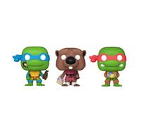 Funko Carrot Pocket POP! Teenage Mutant Ninja Turtles (TMNT) - Leonardo, Raphael and Master Splinter - TMNT Retro/Classic - Collectable Vinyl Figure for Display