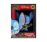 Funko Large Pop! Enamel Pin Disney: Lilo and Stitch - Stitch with Ukulele - Disney: Lilo & Stitch - Emaille-Nadeln - Niedliche Brosche Zum Sammeln - Für Rucksäcke & Taschen - Geschenkidee