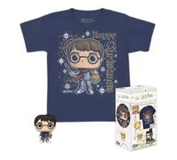 Funko Pocket Pop! & Tee: Harry Potter - Holiday Harry - Für Kinder - Medium - T-Shirt - Kleidung mit Vinyl-Minifigur Zum Sammeln - Geschenkidee - Spielzeug und Kurzärmeliges Top Für Erwachsene