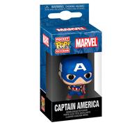 Funko Pop! Schlüsselanhänger – Captain America (Marvel Comics) – Vinyl-Minifigur