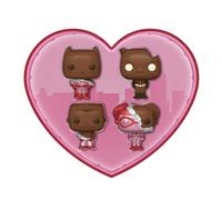 Funko Schlüsselanhänger Pocket POP! DC Valentines Box 4er Pack - Batman (Choc) - Vinyl-Minifigur