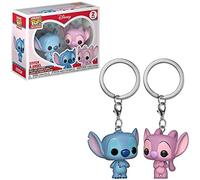 Funko Pocket POP! Keychain 2-Pack: Lilo & Stitch: Stitch & Angel - Lilo And Stitch - Neuartiger Schlüsselanhänger - Vinyl-Minifigur Zum Sammeln - Strumpffüller - Geschenkidee - Movies Fans