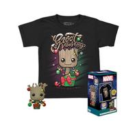 Funko Pocket POP! & Tee: Guardians of The Galaxy - Holiday Groot - S - Avengers Infinity War - T-Shirt - Kleidung Mit Vinyl-Minifigur Zum Sammeln - Geschenkidee - Spielzeug Und Kurzärmeliges Top