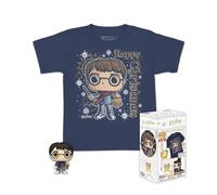 Funko Pocket Pop! & Tee: Harry Potter - Holiday Harry - Für Kinder - Medium - T-Shirt - Kleidung mit Vinyl-Minifigur Zum Sammeln - Geschenkidee - Spielzeug und Kurzärmeliges Top Für Erwachsene