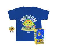 Funko Pocket Pop! & Tee: Spongebob Squarepants - SB mit Rainbow - Für Kinder - Medium - T-Shirt - Kleidung mit Vinyl-Minifigur Zum Sammeln - Geschenkidee - Spielzeug und Kurzärmeliges Top Männer