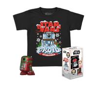 Funko Pocket POP! & Tee: Star Wars - Holiday R2D2 - Metallisch - M - T-Shirt - Kleidung Mit Vinyl-Minifigur Zum Sammeln - Geschenkidee - Spielzeug Und Kurzärmeliges Top Für Erwachsene Männer