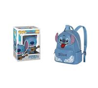 Funko Pop Disney Stitch mit Ukulele - Sammlerfigur Lilo & Stitch, Disney Rucksack Heady 24,5×29 cm 8L Blau Stitch