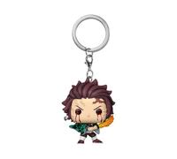 Funko Pop! Keychain: DS - Tanjiro Kamado - (Sun Breathing) - Demon Slayer- Neuartiger Schlüsselanhänger - Vinyl-Minifigur Zum Sammeln - Strumpffüller - Geschenkidee - Offizielle Handelswaren