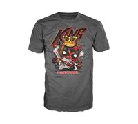 Funko Pop! Tee: Deadpool - King Deadpool - Large - T-Shirt - Kleidung - Geschenkidee - Kurzärmeliges Top Für Erwachsene Männer und Frauen - Offizielle Handelswaren - Movies Fans