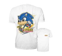 Funko Pop! Tee: Sonic The Hedgehog - Sonic The Hedgehog - (Running) - Medium - T-Shirt - Kleidung - Geschenkidee - Kurzärmeliges Top Für Erwachsene Männer und Frauen - Games Fans