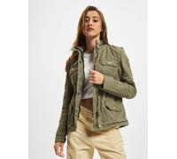 funktionale Brandit Damen Jacke Reißverschluss Taschen mit Baumwolle Khaki 4XL