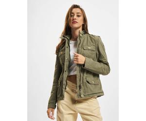 funktionale Brandit Damen Jacke Reißverschluss Taschen mit Baumwolle Khaki 5XL