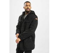 funktionale Brandit Herren Jacke Kordelzug Reißverschluss mit Baumwolle Schwarz XL