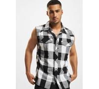 funktionale Brandit Herren Jacke Kordelzug Reißverschluss mit Baumwolle Weiß/Schwarz 3XL