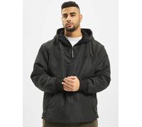 funktionale Brandit Herren Jacke Kordelzug Reißverschluss Schwarz M